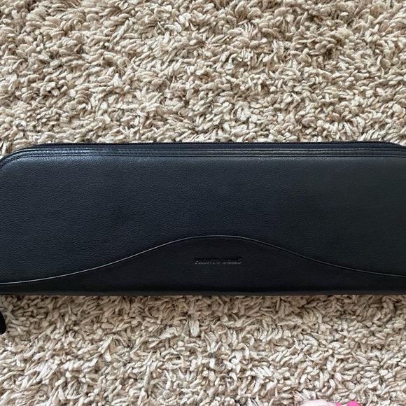 Bags Mena Tie Travel Case Black Faux Pebble Leather Poshmark